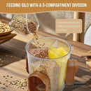 LONA Bird Feeders for Outdoors Hanging – 3 Separate Compartments, 3 Feeding Ports, Weatherproof Dome & 3 Ways to Hang, Large Capacity for Cardinals/Finches (Brown by CozyNest Decor