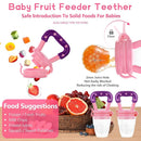 WAJIAYON Baby Fruit Feeder Pacifier | Infant Food Feeder Pacifier & Food Dispensing Spoon | Mesh Fresh Fruit Teethers for Babies | Silicone Feeder Baby Shower Gifts for Boys and Girls (Pink) by TinyTreasures Baby Boutique