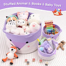 Large Baby Basket Toy Storage 3 Pack, (20"x13.8") Woven Baby Laundry Basket, Stuffed Animal Storage. by TinyTreasures Baby Boutique