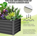 Galvanized Raised Garden Bed Outdoor, 2 Pcs 6x3x1.5FT Outdoor Large Planter Raised Beds Open Base with Safety Edge and Glove for Vegetables Flowers Ground Planter, Dark Grey by CozyNest Decor