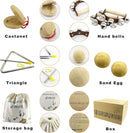 VINJOE Wooden Music Set–Kids Musical Instruments Toys, Natural Wood Percussion Instruments Toy for Kids Preschool Education Baby Musical Toys Instrument Set for Toddlers Best Gifts for Christmas by TinyTreasures Baby Boutique