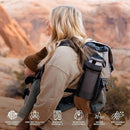 Baby Carrier and 40L Diaper Bag – Hip Healthy Certified Baby Carrier for Newborn to Toddler, Great for Hiking and Everyday Use - Lightweight, Machine Washable, TSA-Ready by TinyTreasures Baby Boutique