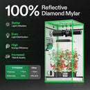 VIVOSUN S276 32"x32"x63" Grow Tent, High Reflective Mylar with Observation Window and Floor Tray for Hydroponics Indoor Plant for VS1500 by GreenHaven Gardens