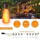Flickering Flame String Lights - 22Ft 20LED for Outside, Plug-in Garden Decor - Halloween Christmas Indoor Outdoor, Connectable Backyard Decorative Cafe Bistro Patio by GreenHaven Gardens