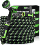 RAINPOINT Metal Garden Hose 50 ft - No-kink 304 Water Hose with 10 mode Nozzle - Brass Connection, Swivel Handle, Flexible Hose,Lightweight, Puncture by GreenHaven Gardens