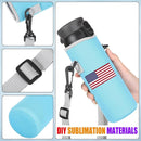 Rtteri 6 Pcs Neoprene Water Bottle Carrier Bag with Adjustable Shoulder Strap 32oz Insulator Water Bottle Cover Holder Cooler Sleeve for Stainless Steel/glass/plastic (Stylish) by TinyTreasures Baby Boutique