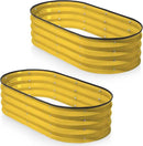 Galvanized Raised Garden Beds Outdoor // 4×2×1 ft (2-Pack) Planter Raised Beds for Gardening, Vegetables, Flowers (Yellow) // Large Metal Garden Box by GreenHaven Gardens