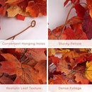 RECUTMS 2 Pack Fall Maple Garland - 5.8 FT/Pcs Autumn Hanging Fall Leave Vines for Home Garden Wedding Party Thanksgiving Dinner Fireplace Door Frame Doorway Backdrop Christmas Decor by CozyNest Decor