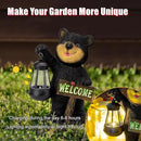 Juegoal Garden Bear Statue with Solar LED Lantern, Luminous Welcome Sign, Gifts for Mom Yard Art, Whimsical Figurine Large Sculpture Lighted Outdoor Mother's Day Spring Decorations for Lawn, Porch by GreenHaven Gardens