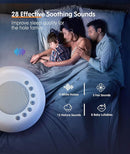 FamiSym White Noise Sound Machine,28 Soothing Natural Sounds 32 Level Volume 3 Timer Memory Function,Rechargeable Battery,Sleep Sound Machine for Baby Kids Adults by TinyTreasures Baby Boutique