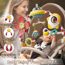 Musical Baby Stroller Arch Toys, Travel Car Seat Toys, Baby Play Arch Crib Accessory Toys, Mobile for Bassinet, Pram Activity Arch Bar Toys for Babies Infants by TinyTreasures Baby Boutique