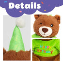 Cuteoy Happy Birthday Bear Musical Stuffed Animal Shaking Singing Dancing Plush Toy Electric Interactive Animated Plushies Gifts for Kids Girls Boys by TinyTreasures Baby Boutique