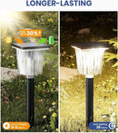 Super Bright Solar Pathway Lights Outdoor Powered,Adjustable Warm&Cool White,Waterproof IP65 Garden Decor Landscape Lighting Outside for Yard/Patio/Walkway/Driveway/Landscape (Obsidian Black, 3 Pack) by GreenHaven Gardens