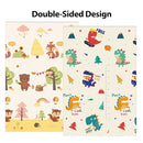 Baby Play Mat, 74 x 50 Inch Play Mat Perfect for Use Baby Playpen, Foldable Baby Foam Playmat for Floor, Portable Waterproof Activity PlayMats for Babies, Infants and Toddlers by TinyTreasures Baby Boutique
