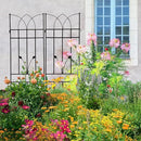 4 Pack Metal Garden Trellis 71" Black Fence Rustproof Garden Trellis for Climbing Plants Support Roses Flower Outdoor Lawn, Black by GreenHaven Gardens