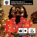 61Inch Nutcracker Christmas Decor Outdoor with LEDs 5 Feet Lighted Large Nutcracker Lighted Christmas Decorations Outdoor with Stakes & Zip Ties for Xmas Yard, Porch, Lawn by CozyNest Decor