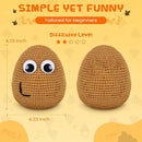 Crochetta Crochet Kit for Beginners, Crochet Kit w Step-by-Step Video Tutorials, Crochet Starter Kit Learn to Crochet Kits for Adults Kids Beginners, Crochet Poop (40%+ Yarn) by TinyTreasures Baby Boutique