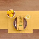Solino Home Linen Mustard Yellow Table Runner 144 Inches Long - 100% Pure Linen Extra Long Table Runner 14 x 144 Inch - Fete by CozyNest Decor