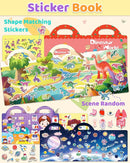 Benresive Reusable Sticker Books for Kids 2-4, Sticker Books for Toddlers 1-3 2-4, Toddler Travel Toys Activities Crafts Gifts - Dinosaurs, Space and Body by TinyTreasures Baby Boutique