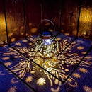 2 Pack Outdoor Solar Hanging Lantern Lights Metal LED Decorative Lamp for Garden Patio Porch Lawn and Table.Unique Gifts for Women Gardening. (Bronze Butterfly) by GreenHaven Gardens