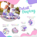 SULIFEEL Rainbow Unicorn Inline Skates for Girls Boys 4 Size Adjustable Light up Wheels Skates for Kids Beginner by TinyTreasures Baby Boutique