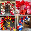 RUBFAC 129pcs Red Balloons Different Sizes 18 12 10 5 Inch for Garland Arch, Premium Latex Balloons Red Birthday Decorations Wedding Valentine's Day Baby Shower Party Decor by TinyTreasures Baby Boutique