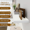 White Floating Shelves 48 Inch Long, 8 Deep Floating Shelves for Wall, Rustic 48" Long Fireplace Mantel, Large 48 x 8 Wall Shelves for Bedroom, Living Room, Bathroom, White Deep Shelves Set of 1 by CozyNest Decor