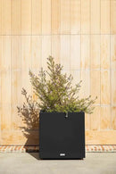 Veradek Block Series Cube Plastic Planter - Large Square Planter for Indoor or Outdoor Patio/Garden | Durable All-Weather Use with Drainage Holes | Modern Décor for Tall Plants, Trees, Flowers by GreenHaven Gardens