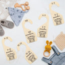 R HORSE 8Pcs Highland Cow Baby Closet Dividers, Double Sided Baby Closet Organizers Nursery Hanger Dividers Wood Size Dividers for Boy Girl Birthday Christmas Gift (0-24 Months) by TinyTreasures Baby Boutique