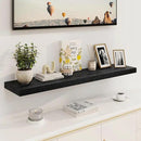 Black Floating Shelves 48 Inch Long, 8 Deep Floating Shelves for Wall, Rustic 48" Long Fireplace Mantel, Large 48 x 8 Wall Shelves for Bedroom, Living Room, Bathroom, Black Deep Shelves Set of 1 by CozyNest Decor