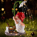 WINTS Garden Gnomes Outdoor Statue with Solar Lights,Bathing Funny Gnome Solar Garden Decorations for Lawn, Balcony,Yard,Patio Gnome Gifts for Mom by CozyNest Decor