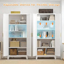70.87" H Metal Kitchen Pantry Cabinet, Freestanding Cupboard with 2 Doors and 4 Adjustable Shelves, Tall Metal Storage Cabinet for Kitchen, Bathroom, Dinning Room or Laundry Room （White） by CozyNest Decor