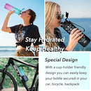 Enerbone Water Bottle, Leakproof BPA & Toxic Free, Motivational Water Bottle with Times to Drink and Straw, Fitness Sports Water Bottle with Strap for Office, Gym, Outdoor Sports by CozyNest Decor