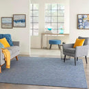 Nourison Positano Indoor-Outdoor Navy Blue 8' x 10' Area Rug, Easy Cleaning, Non Shedding, Bed Room, Living Room, Dining Room, Backyard, Deck, Patio (8x10) by CozyNest Decor