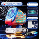2025 Upgraded Bubble Machine with Remote Control, Automatic Rotation & RGB Lights, 1800mAh Rechargeable Battery, Type-C Charge, Bubble Maker for Kids, Weddings, Birthday Parties, Outdoor Activities by TinyTreasures Baby Boutique