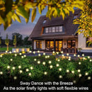 New Upgraded Solar Garden Lights, 6 Pack 48 LED Solar Firefly Lights Outdoor Waterproof, Solar & USB Charging, 8 Modes Swaying Light for Yard Pathway Patio Landscape Outdoor Decoration Lights by GreenHaven Gardens