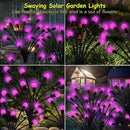 Solar Garden Lights Outdoor, 2 Pack 20 LED Solar Pink Firefly Lights Waterproof, Sway by Wind, Solar Swaying Light for Yard Patio Backyard Garden Planter Flower Bed Pathway Outdoor Decoration by GreenHaven Gardens