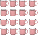 Set of 16 Ceramic Campfire Mugs – 15 Oz, Pink – Coffee & Tea Cups for Home, Work, Travel, Camping – Customizable, Great for DIY, Events, Companies by CozyNest Decor