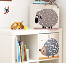 3 Sprouts Toy Storage Organizer: Toy Box Cube Organizer for Playroom, Nursery - Foldable Storage Bin - Sheep by TinyTreasures Baby Boutique