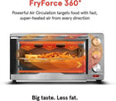 Gourmia GTF7350 6-in-1 Multi-function, Stainless Steel Air Fryer Oven - 6 Cooking Functions - Fry Basket, Oven Rack, Baking Pan & Crumb Tray, Included + Recipe Book by CozyNest Decor