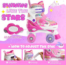 PAPAISON Adjustable Roller Skates for Girls Illuminating Wheels, Kids Toddler Rollerskates Ages 4-6 5-8 8-12 by TinyTreasures Baby Boutique
