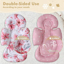 Infant Car Seat Insert, 2-in-1 Head & Body Carseat Support for Baby Newborn Toddler with Strap Covers, Reversible Ultra-Soft Cushion for Baby Carseat, Stroller, Swing & Bouncer by TinyTreasures Baby Boutique