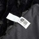Cozy Bliss Faux Fur Throw Blanket for Couch, Cozy Warm Plush Striped Blanket for Sofa Bedroom Living Room,50 * 60 Inches Black by CozyNest Decor