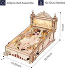 Rowood Wooden Puzzles 3D Pinball Machine Mechanical Model Wooden 3D Puzzles for Adults DIY Pinball Game Wooden Puzzle-Model Building Kits Christmas Birthday Gifts for Adult and 14+ Teens by TinyTreasures Baby Boutique