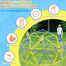 Gardenature 10FT Climbing Dome, Outdoor Jungle Gym for Kids, Geometric Dome Climber Supporting 880 Lbs Anti-Rust Metal Outdoor Play Structure ASTM Approved Blue & Yellow by TinyTreasures Baby Boutique