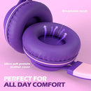 AILIHEN C8 Girls Headphones, On-Ear Headphones Wired with Microphone and Volume Control Foldable Corded Stereo 3.5mm Headset for Girls School Chromebook Laptop Computer PC Tablets Travel (Purple Pink) by TinyTreasures Baby Boutique