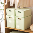 4 pack large plastic White storage bins Baskets, Toy Box Chest with Lids and Handle，Organizer Containers for Baby，Kids,snacks,Nursery，Shelves，Playroom, Bedroom，Office,Closet，home by TinyTreasures Baby Boutique
