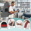 RAINSMORE Padded Car Seat Travel Bag for Airplane Heavy Duty Car Seat Backpack for Air Travel Baby Carseat Cover Bags for Airport Large Car Seats Carrier Fits Car Seats & Booster Seats,Gray by TinyTreasures Baby Boutique