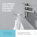Angle Simple Towel Hook for Bathroom, SUS 304 Stainless Steel Foldable Robe Towel Holder, Wall Coat Hook, Polished Chrome by CozyNest Decor