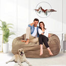 Bean Bag Chair for Adults 4FT,Soft Removable Cover for Teens/Girls Bedroom,Fluffy Giant Round Floor Beanbag Lounger Chairs (No Filler,Tan) by CozyNest Decor